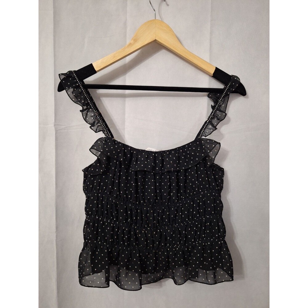 Vintage 90's Y2K Patrizia Pepe Polka Dot Tank Top Womens Small Babydoll Festival